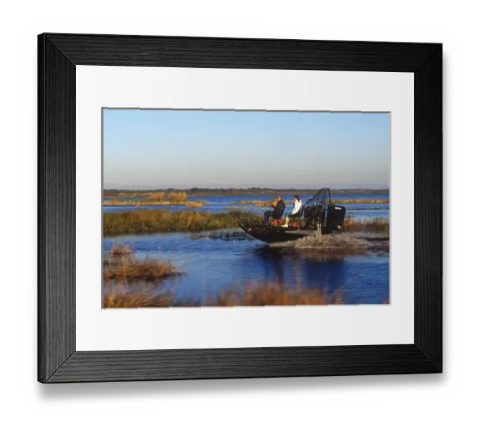 Framed Print : Airboating on Floridas natural ecosystem. (MR) Framed Print : Airboating on Floridas natural ecosystem. (MR)