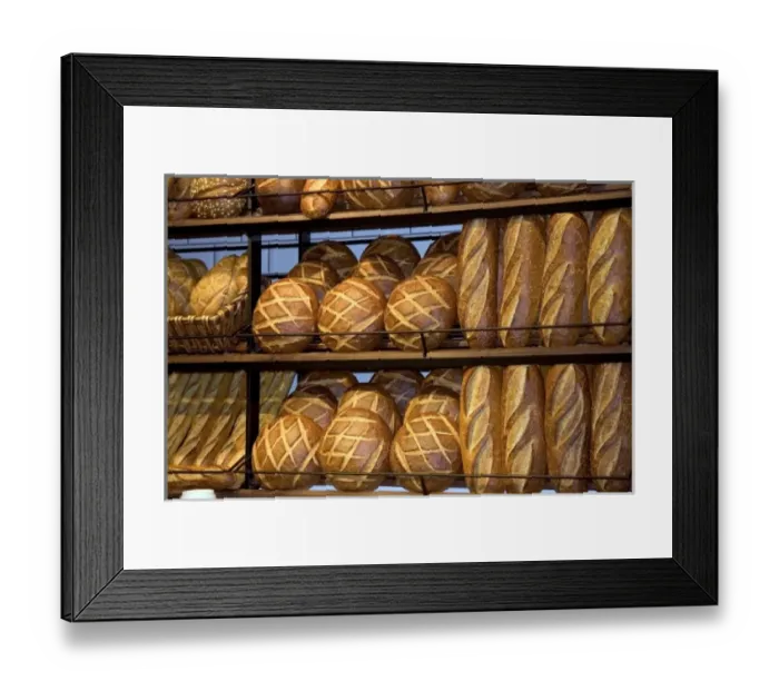 Framed Print : A rack of sourdough bread at the San Francisco airport Framed Print : A rack of sourdough bread at the San Francisco airport