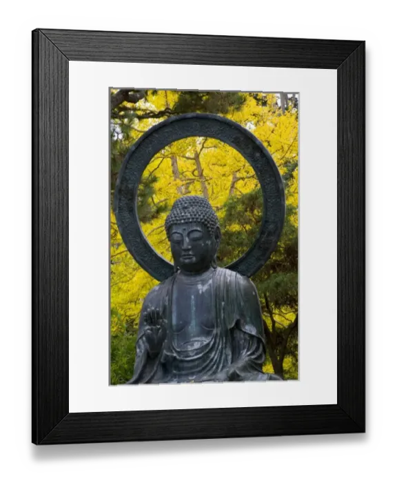 Framed Print : Budda Statue in the Japanese Gardens Golden Gate Park, San Francisco California