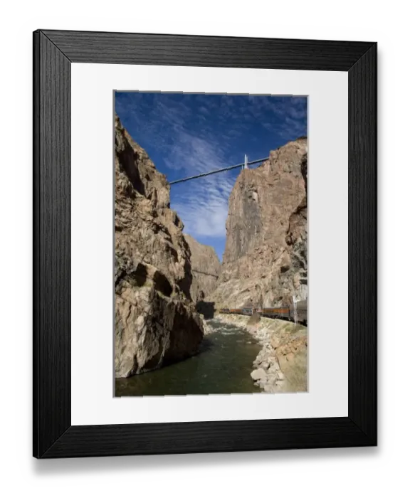 Framed Print : Colorado, Canon City, Royal Gorge Railroad. Views from the train, Royal Gorge Bridge Framed Print : Colorado, Canon City, Royal Gorge Railroad. Views from the train, Royal Gorge Bridge