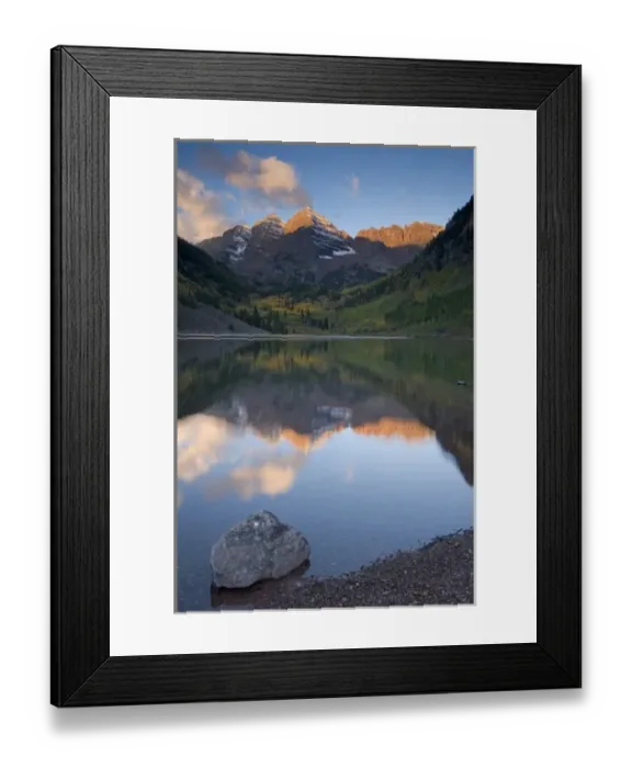 Framed Print : North America - USA - Colorado - Rocky Mountains - Maroon Bells near Aspen CO Framed Print : North America - USA - Colorado - Rocky Mountains - Maroon Bells near Aspen CO