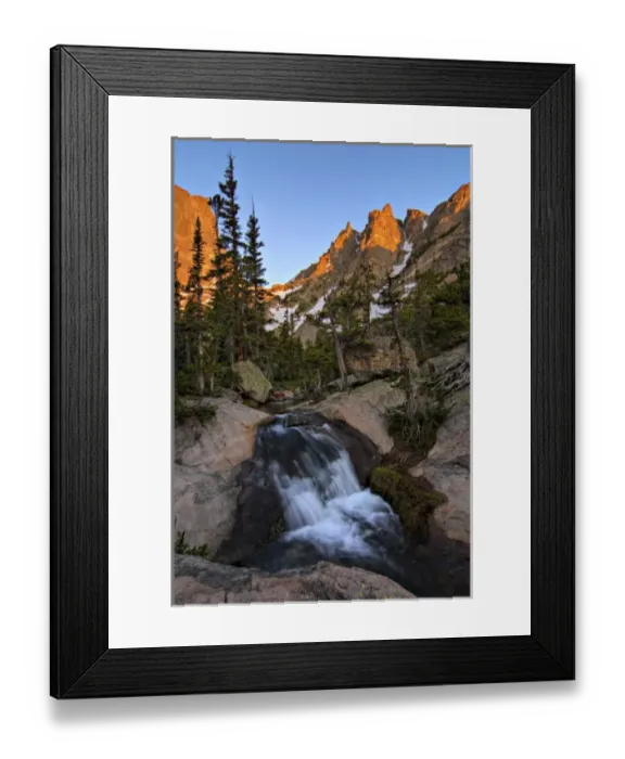 Framed Print : USA, Colorado, Rocky Mountain NP. Tyndall Creek and Hallet Peak at sunrise Framed Print : USA, Colorado, Rocky Mountain NP. Tyndall Creek and Hallet Peak at sunrise