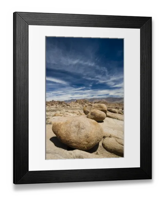 Framed Print : USA, California, Eastern Sierra Nevada Area, Lone Pine, landscape of the Alabama Hills Framed Print : USA, California, Eastern Sierra Nevada Area, Lone Pine, landscape of the Alabama Hills