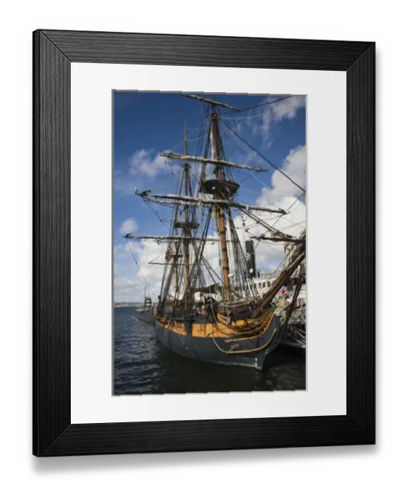 Framed Print : USA, California, San Diego. Maritime Museum, HMS Surprise, replica of 18th century Framed Print : USA, California, San Diego. Maritime Museum, HMS Surprise, replica of 18th century