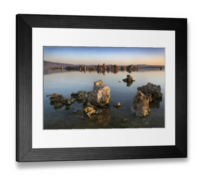 Framed Print : Evening light over Tufa formations on Mono Lake, Mono Basin, INYO National Forest Framed Print : Evening light over Tufa formations on Mono Lake, Mono Basin, INYO National Forest