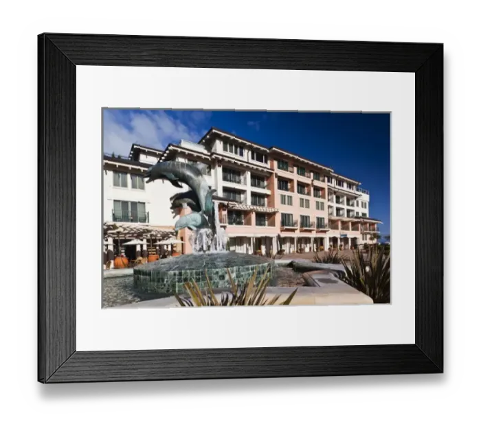 Framed Print : USA, California, Central Coast, Monterey, Cannery Row area, Monterey Plaza Hotel