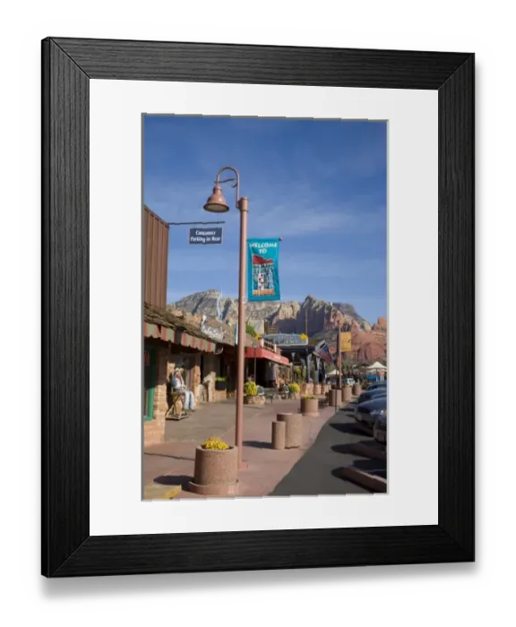 Framed Print : AZ, Arizona, Red Rock Country, Sedona, offers an electic collection of shops, galleries Framed Print : AZ, Arizona, Red Rock Country, Sedona, offers an electic collection of shops, galleries
