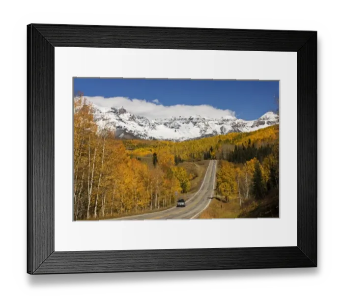 Framed Print : USA, Colorado, San Juan Mountains, Uncompahgre National Forest. Aspens and mountains Framed Print : USA, Colorado, San Juan Mountains, Uncompahgre National Forest. Aspens and mountains