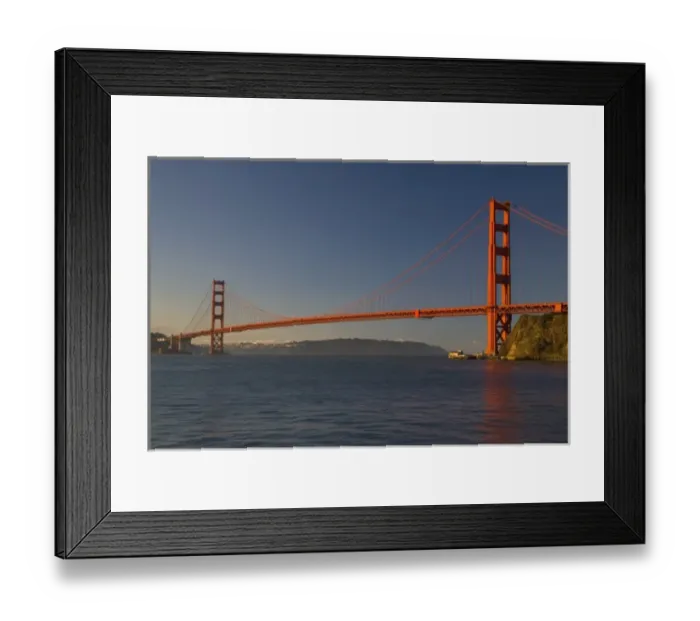 Framed Print : Golden Gate Bridge and San Francisco California from Horseshoe Cove and Presidio