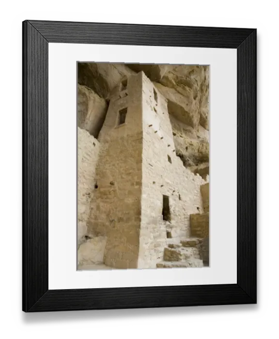 Framed Print : CO, Colorado, Mesa Verde National Park, home of Ancestral Pueblo people, cliff dwellings