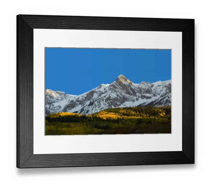 Framed Print : USA, Colorado, Dallas Divide, Sunset on Mt. Sneffles with Autumn Color Framed Print : USA, Colorado, Dallas Divide, Sunset on Mt. Sneffles with Autumn Color