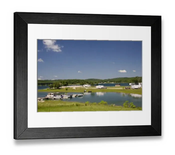 Framed Print : Camping at Norfork Lake near Mountain Home, Arkansas