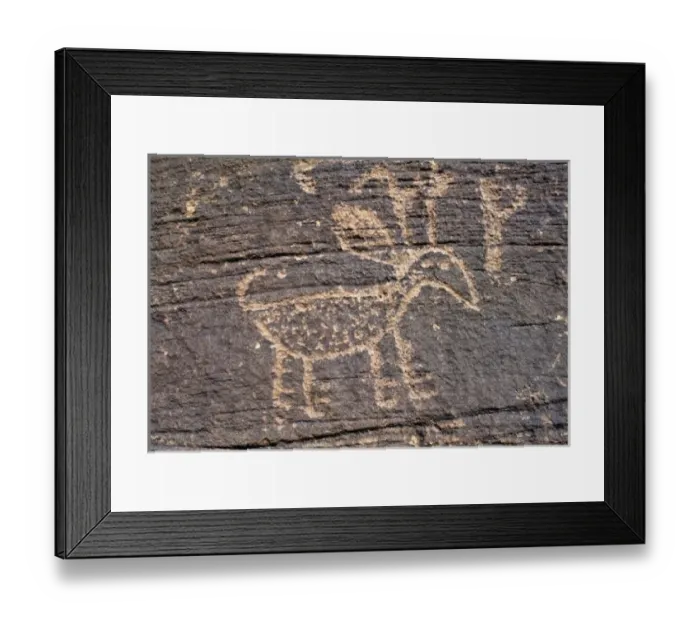 Framed Print : USA, Arizona, Canyon de Chelly. Close-up of a native American rock drawing in Canyon Framed Print : USA, Arizona, Canyon de Chelly. Close-up of a native American rock drawing in Canyon