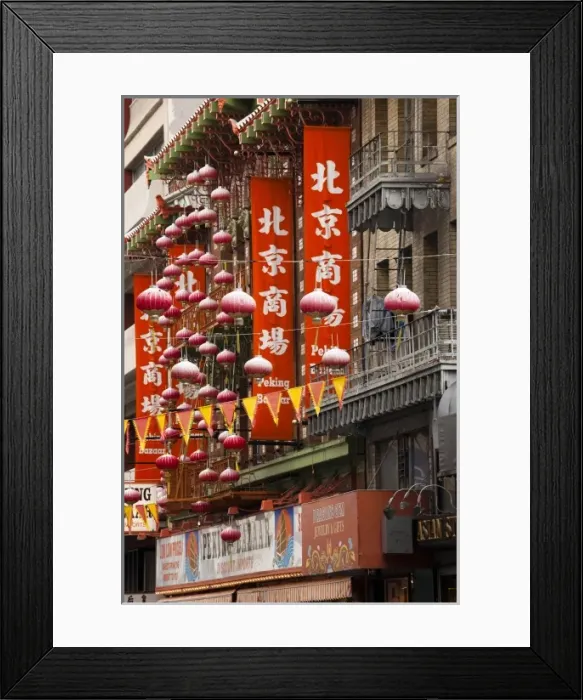 Framed Print : USA, California, San Francisco, Chinatown, Chinese street lanterns Framed Print : USA, California, San Francisco, Chinatown, Chinese street lanterns