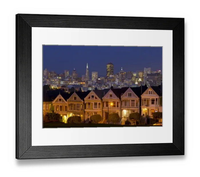 Framed Print : The Painted Ladies Victorian Houses in San Francisco, California, USA Framed Print : The Painted Ladies Victorian Houses in San Francisco, California, USA