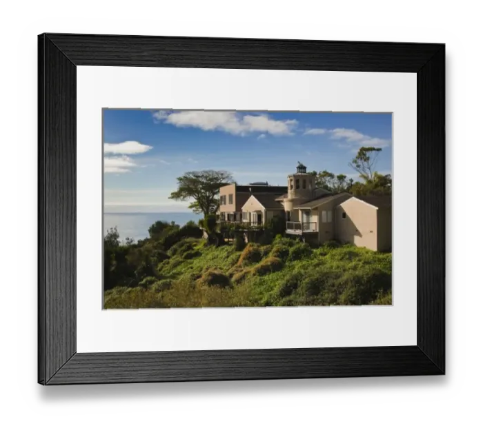 Framed Print : USA, California, Southern California, Santa Barbara, houses by La Mesa Park Framed Print : USA, California, Southern California, Santa Barbara, houses by La Mesa Park