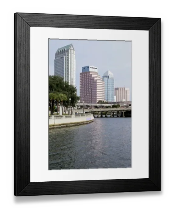Framed Print : Tampa, Florida, USA. Tampa Bay, city center Framed Print : Tampa, Florida, USA. Tampa Bay, city center