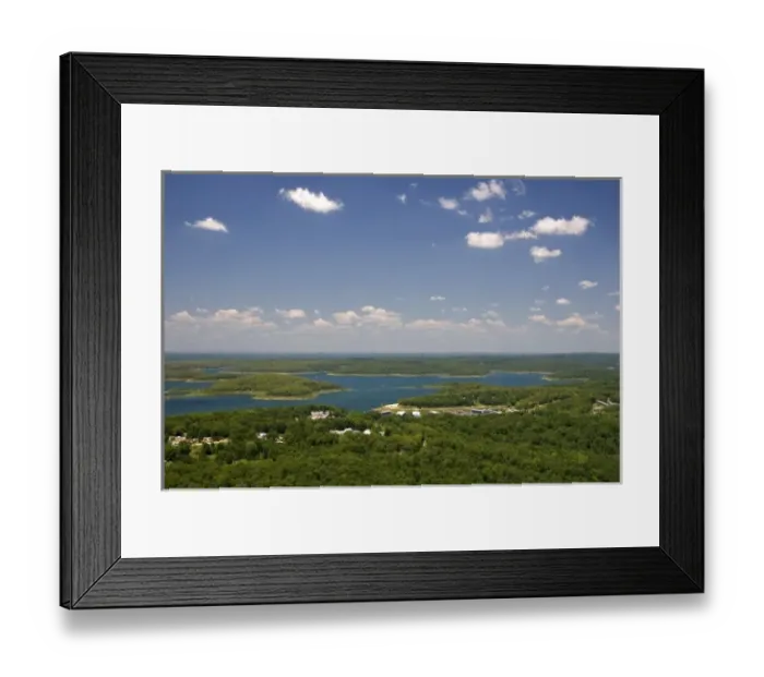 Framed Print : Aerial view of Bull Shoal Lake in northern Arkansas