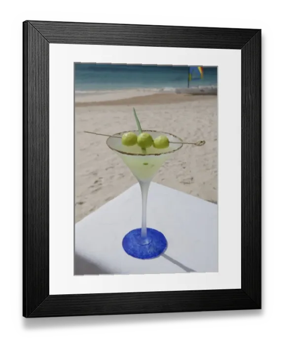 Framed Print : Melon Martini Framed Print : Melon Martini