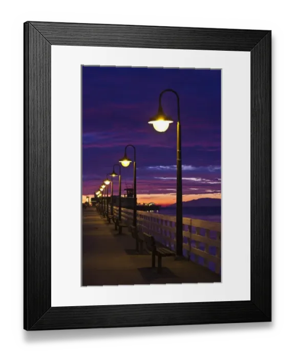 Framed Print : USA, California, Central Coast, Santa Cruz, Municipal Wharf, dawn Framed Print : USA, California, Central Coast, Santa Cruz, Municipal Wharf, dawn