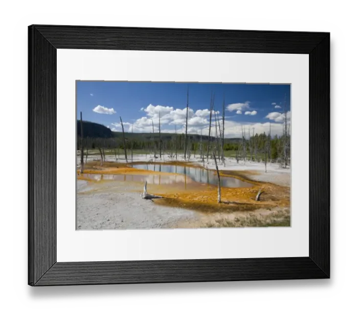 Framed Print : WY, Yellowstone National Park, Black Sand Basin, Opalescent Pool
