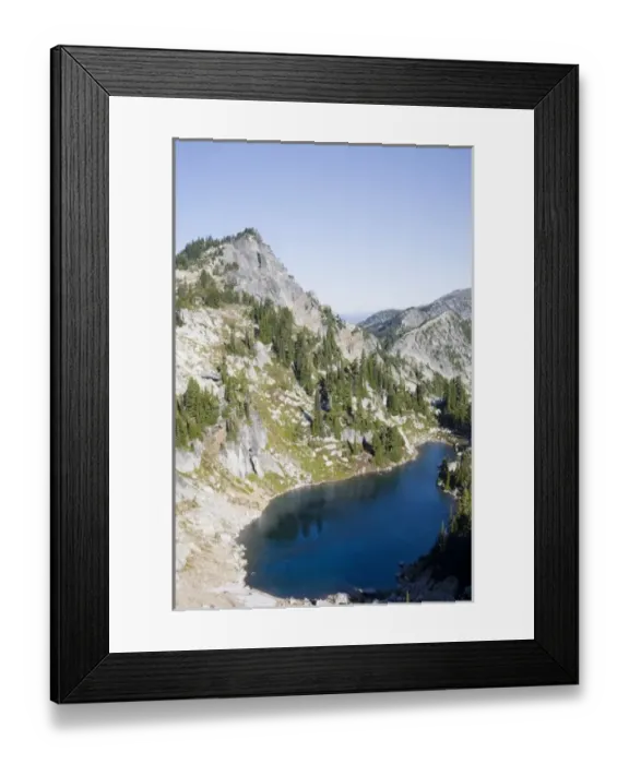 Framed Print : WA, Alpine Lakes Wilderness, Granite Mountain Potholes, with Trico Mountain Framed Print : WA, Alpine Lakes Wilderness, Granite Mountain Potholes, with Trico Mountain