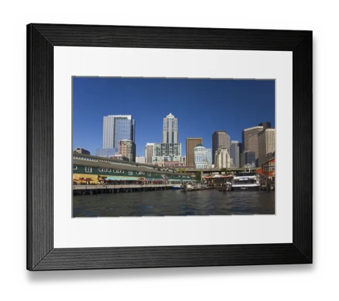 Framed Print : WA, Seattle, Seattle skyline from Elliott Bay Framed Print : WA, Seattle, Seattle skyline from Elliott Bay