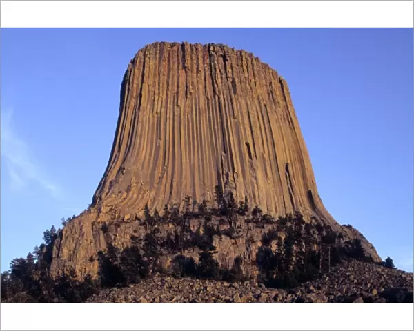 Devils Tower National Monument, Wyoming, USA. North Side of Devils Tower. Perspective