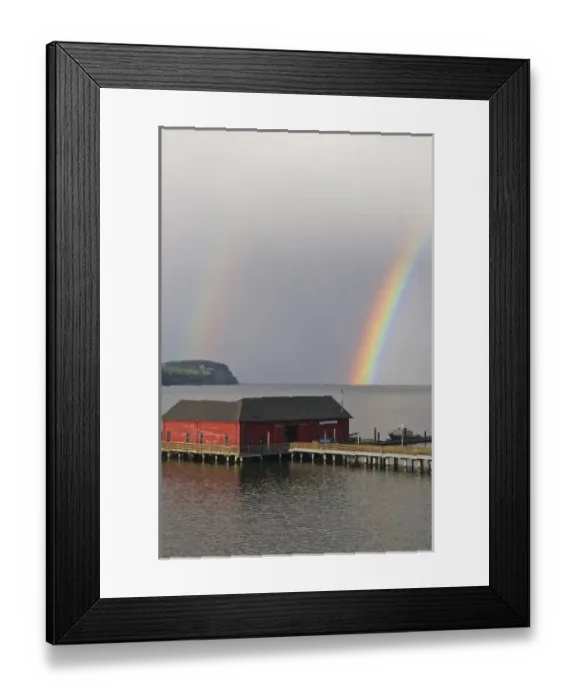 Framed Print : USA, WA, Whidbey Island. Vibrant double rainbow in Penn Cove backdrop for Coupeville Framed Print : USA, WA, Whidbey Island. Vibrant double rainbow in Penn Cove backdrop for Coupeville