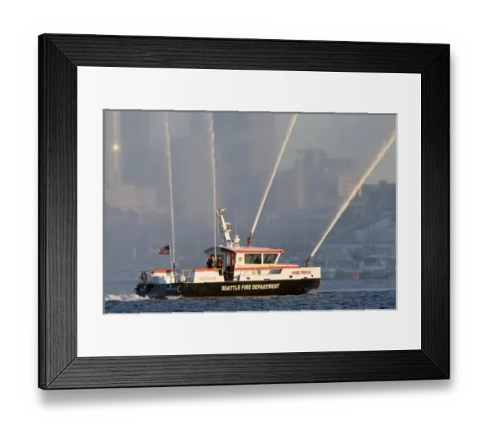 Framed Print : WA, Seattle, Lake Union, 4th of July