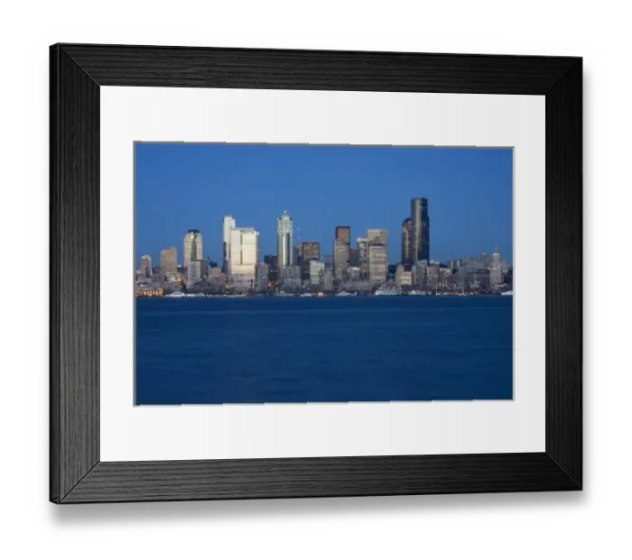 Framed Print : WA, Seattle, Seattle skyline and Elliott Bay Framed Print : WA, Seattle, Seattle skyline and Elliott Bay