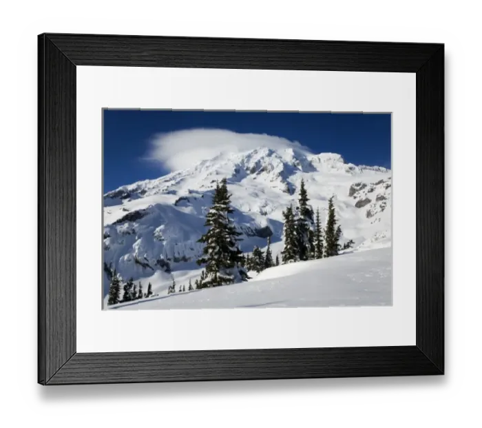 Framed Print : WA, Mt. Rainier NP, Mt. Rainier after winter snowstorm Framed Print : WA, Mt. Rainier NP, Mt. Rainier after winter snowstorm