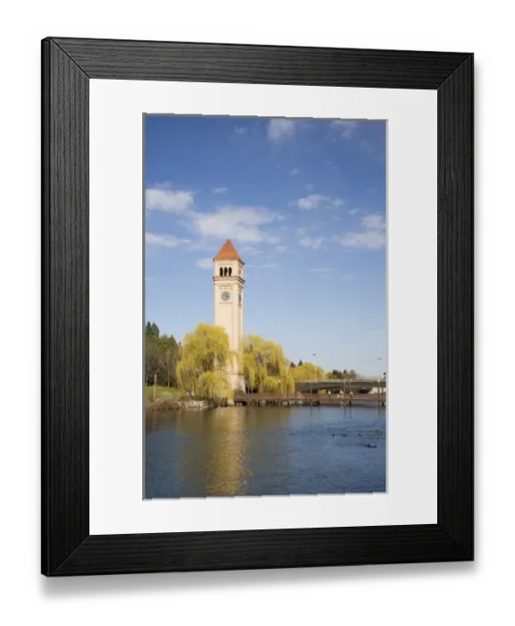 Framed Print : WA, Spokane, Riverfront Park, the Clock Tower by the Spokane River Framed Print : WA, Spokane, Riverfront Park, the Clock Tower by the Spokane River