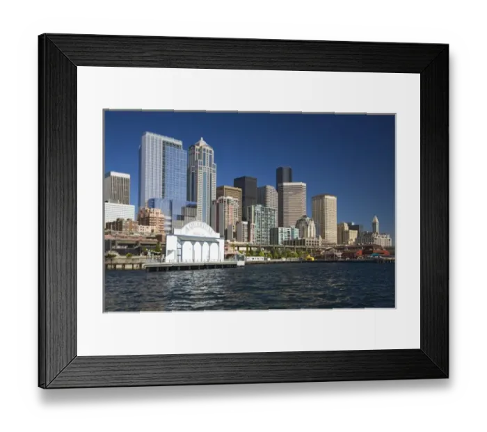 Framed Print : USA, WA, Seattle, Seattle skyline from Elliott Bay Framed Print : USA, WA, Seattle, Seattle skyline from Elliott Bay