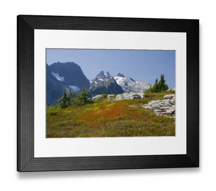 Framed Print : USA, Washington, Alpine Lakes Wilderness, Summit Chief Mountain and Chimmney Rock
