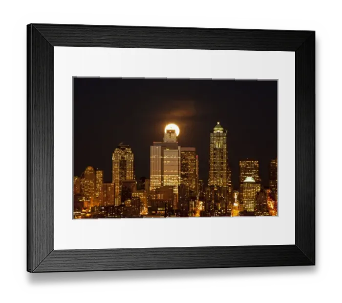 Framed Print : USA, Washington, Seattle skyline