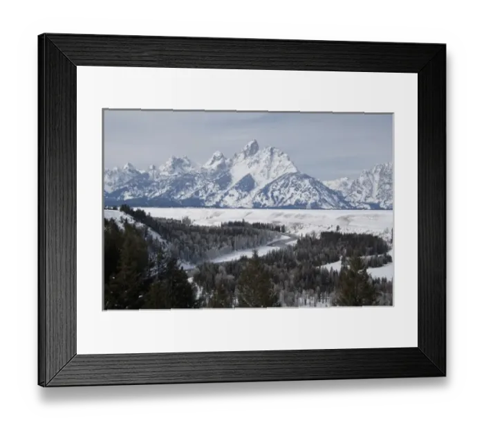Framed Print : USA, Wyoming. Grand Teton National Park. Winter park overlook Framed Print : USA, Wyoming. Grand Teton National Park. Winter park overlook
