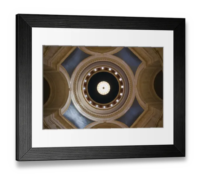 Framed Print : USA, West Virginia, Charleston. West Virginia State Capitol, rotunda dome interior