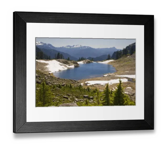 Framed Print : WA, Mt. Baker Wilderness, Lake Ann Framed Print : WA, Mt. Baker Wilderness, Lake Ann