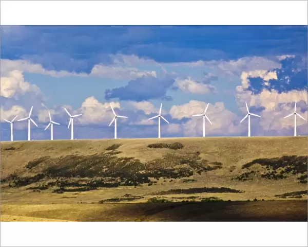Wind Turbine Ridgeline, WY, USA