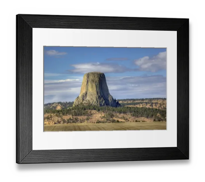 Framed Print : WY, Devils Tower National Monument