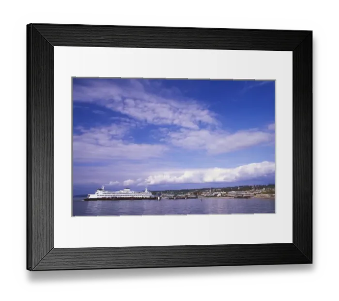 Framed Print : USA, Washington, Edmonds, Edmonds-Kingston Ferry