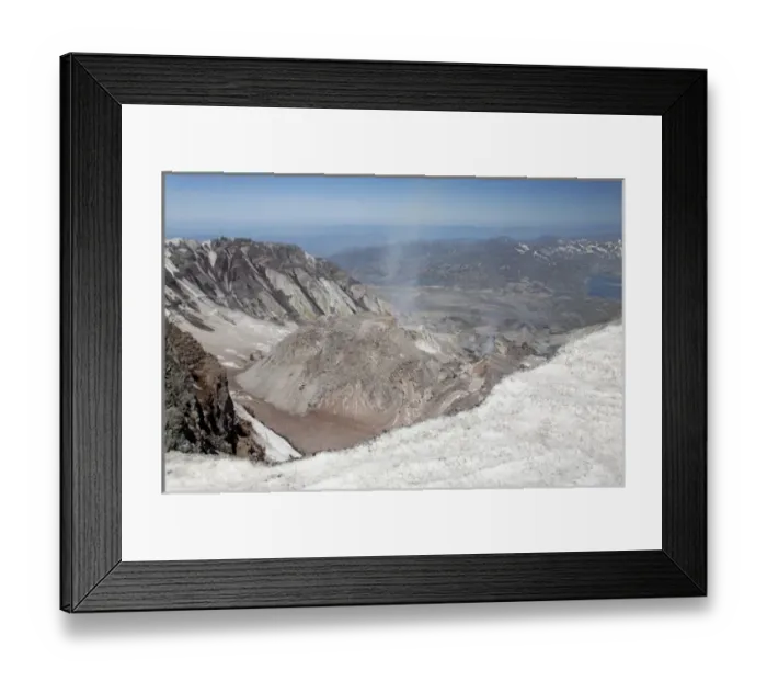 Framed Print : WA, Mount Saint Helens National Volcanic Monument, steam venting from the lava dome