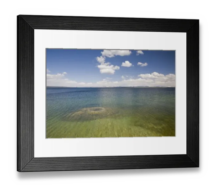 Framed Print : WY, Yellowstone National Park, West Thumb Geyser Basin, on the shore of Yellowstone Lake