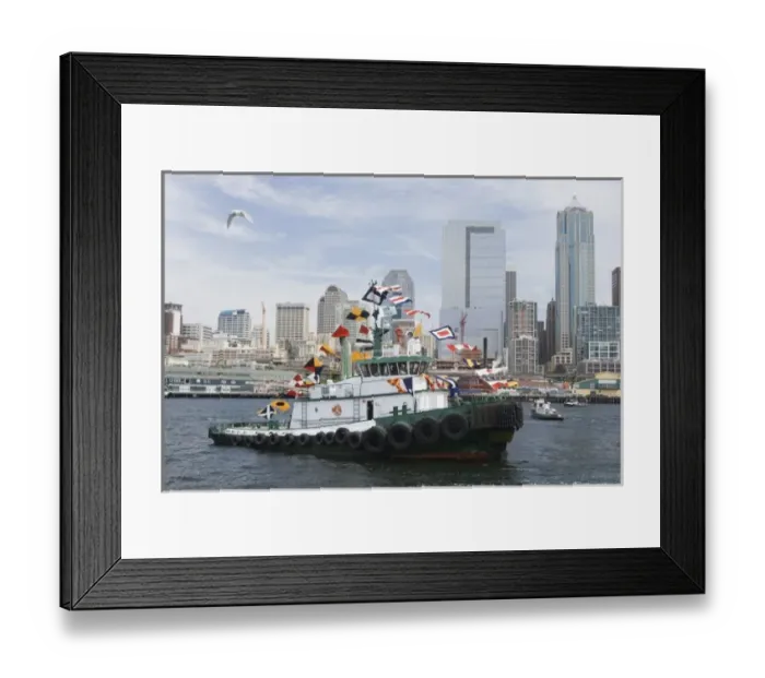 Framed Print : Tugboat races; Seattle Maritime Festival Framed Print : Tugboat races; Seattle Maritime Festival