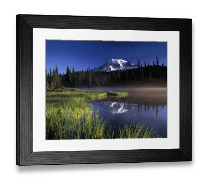 Framed Print : Mount Rainier. sunrise at Reflection Lake. Mount Rainier National Park, WA Framed Print : Mount Rainier. sunrise at Reflection Lake. Mount Rainier National Park, WA
