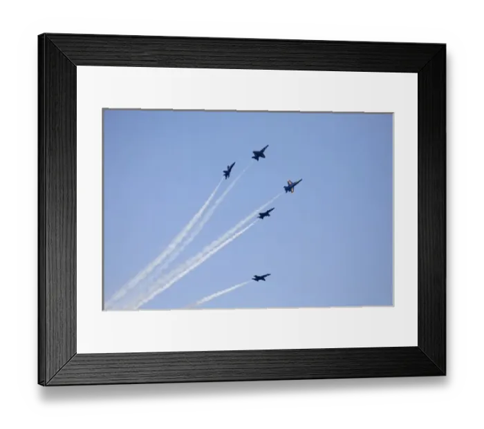 Framed Print : WA, Seattle, The Blue Angels, performing at SEAFAIR, F  /  A-18 Hornet aircraft