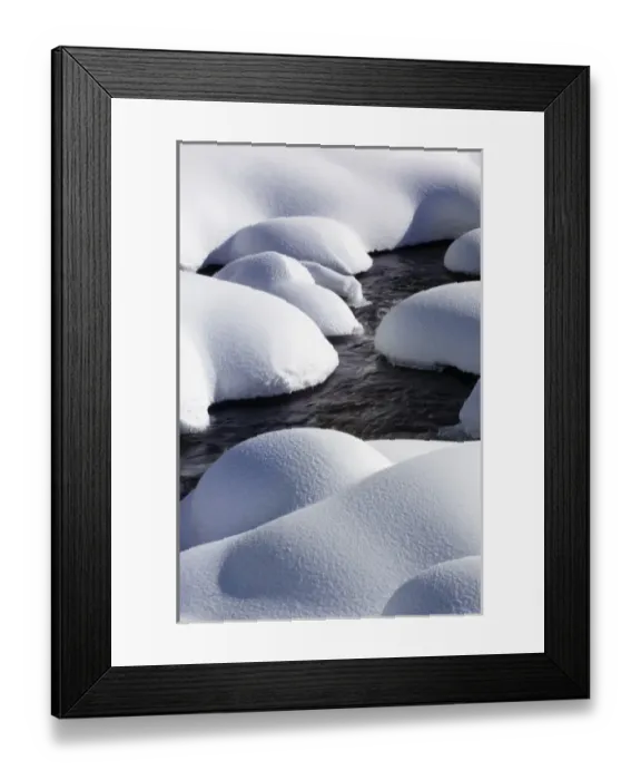 Framed Print : USA, WY, Yellowstone NP, Soda Butte Creek, Snow Formations Framed Print : USA, WY, Yellowstone NP, Soda Butte Creek, Snow Formations