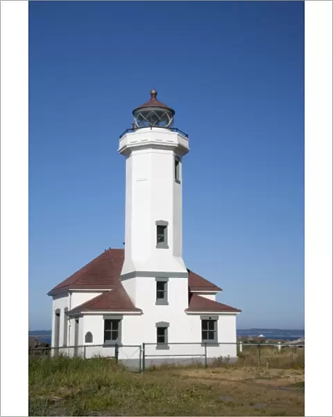 USA, Washington, Port Townsend, Point Wilson lighthouse, built 1913, at entrance