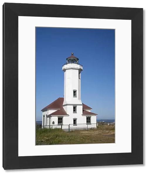 USA, Washington, Port Townsend, Point Wilson lighthouse, built 1913, at entrance